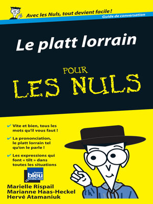 cover image of Le Platt lorrain Guide de conversation Pour les Nuls